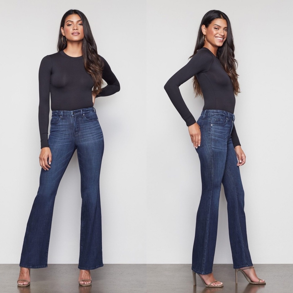 GOOD AMERICAN Good Flare Jeans in Blue025 New